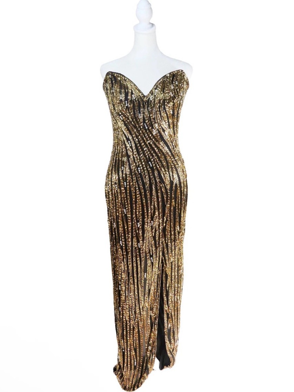 Bob Mackie Vintage Beaded Silk Gown as seen on Miley Cyrus